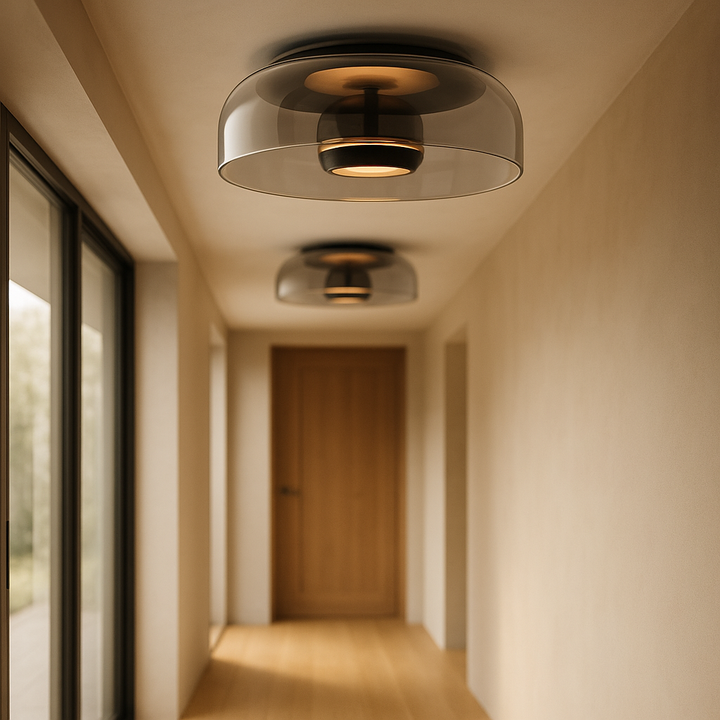 Elegancki plafon LED, idealne oświetlenie sufitowe do przedpokoju i korytarza. Nowoczesny design do wnętrz.