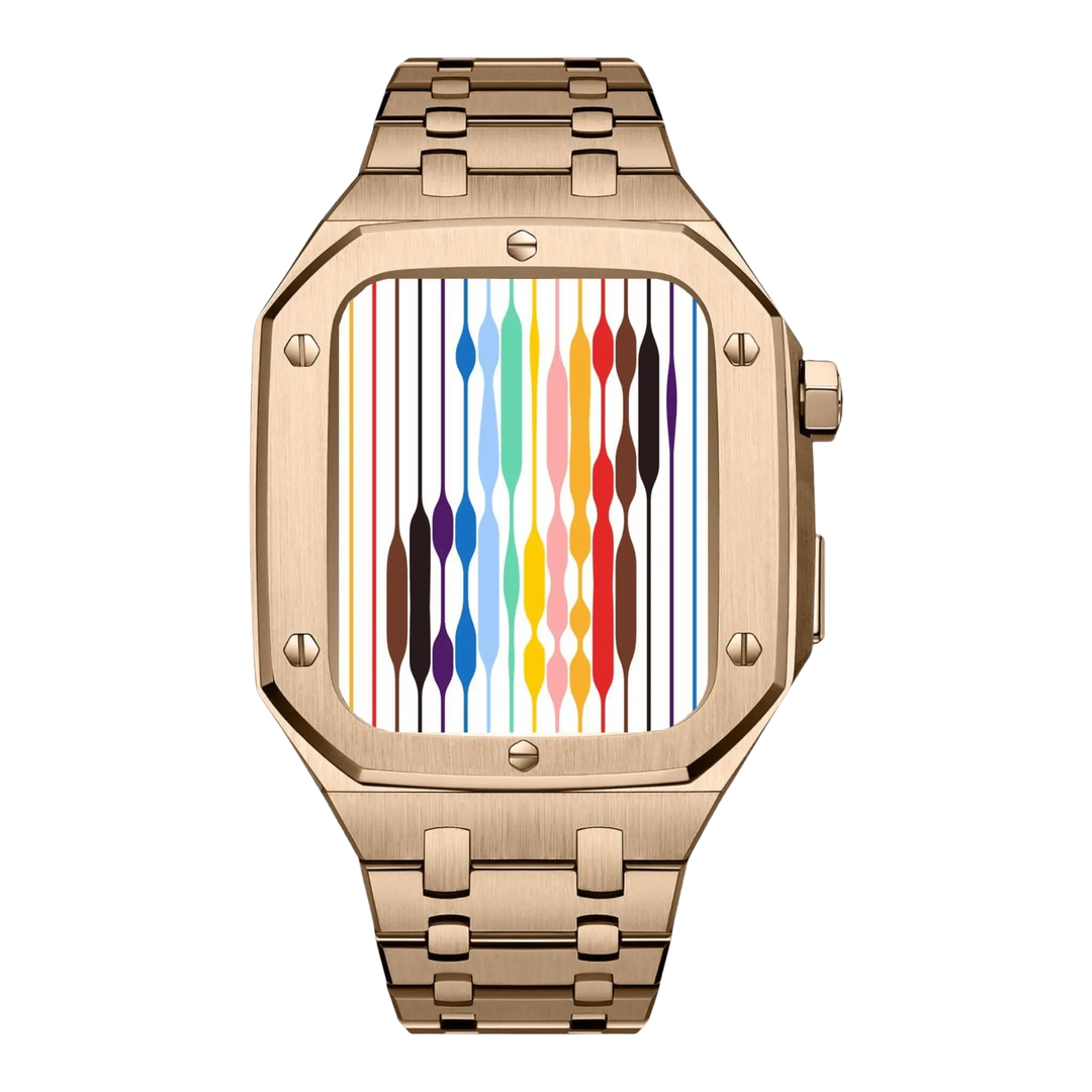 Inwestuj w ochronę: trwałe etui ze stali nierdzewnej dla Apple Watch, eleganckie i funkcjonalne.