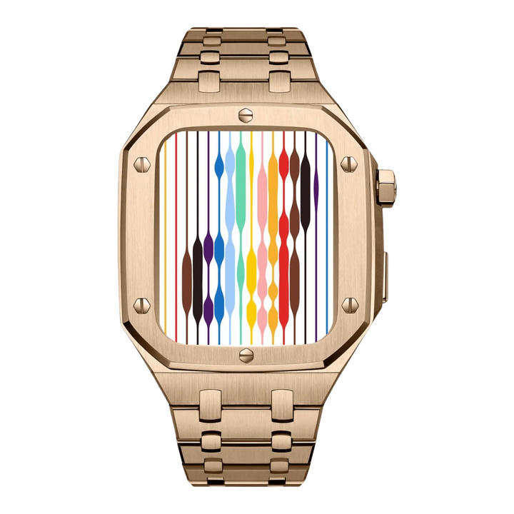 Inwestuj w ochronę: trwałe etui ze stali nierdzewnej dla Apple Watch, eleganckie i funkcjonalne.
