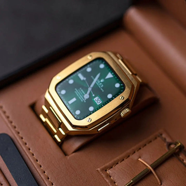 Luksusowe etui ochronne ze stali nierdzewnej dla Apple Watch. Premium akcesorium smartwatcha.