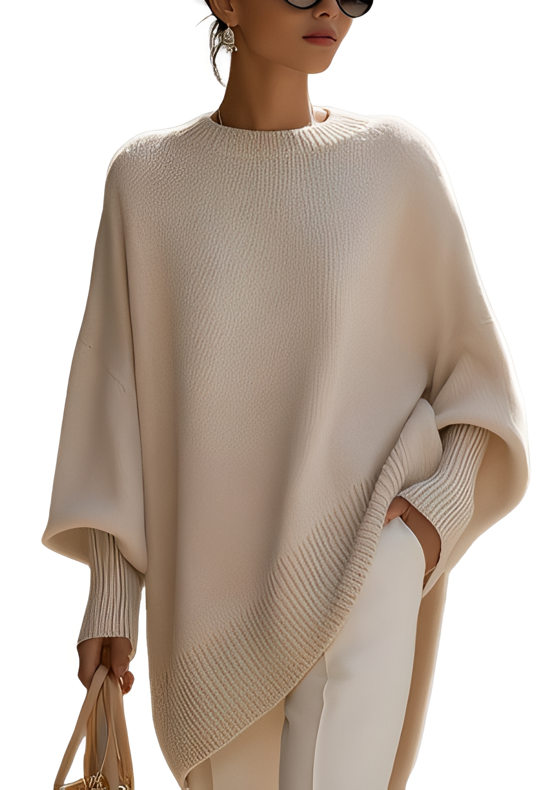 Elegancki sweter damski oversize. Miękki, ciepły, idealny na jesień i zimę. Komfortowy styl casual.