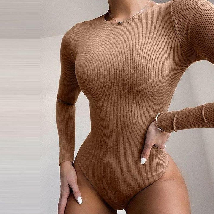 Damskie body basic w prążki z długim rękawem. Idealne jako bluzka body do codziennych i casualowych stylizacji.