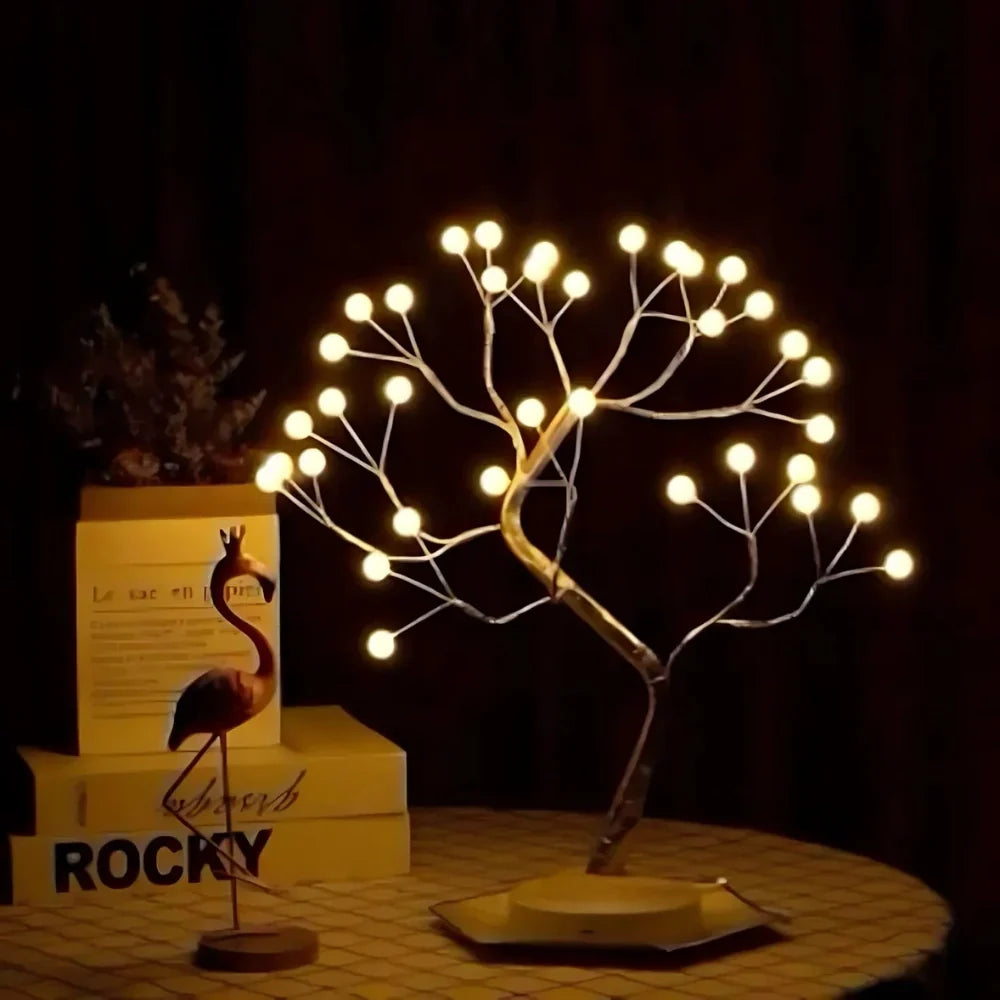 Świecące drzewko LED, lampka dekoracyjna z giętkimi gałęziami, stworzy magiczny nastrój w domu.