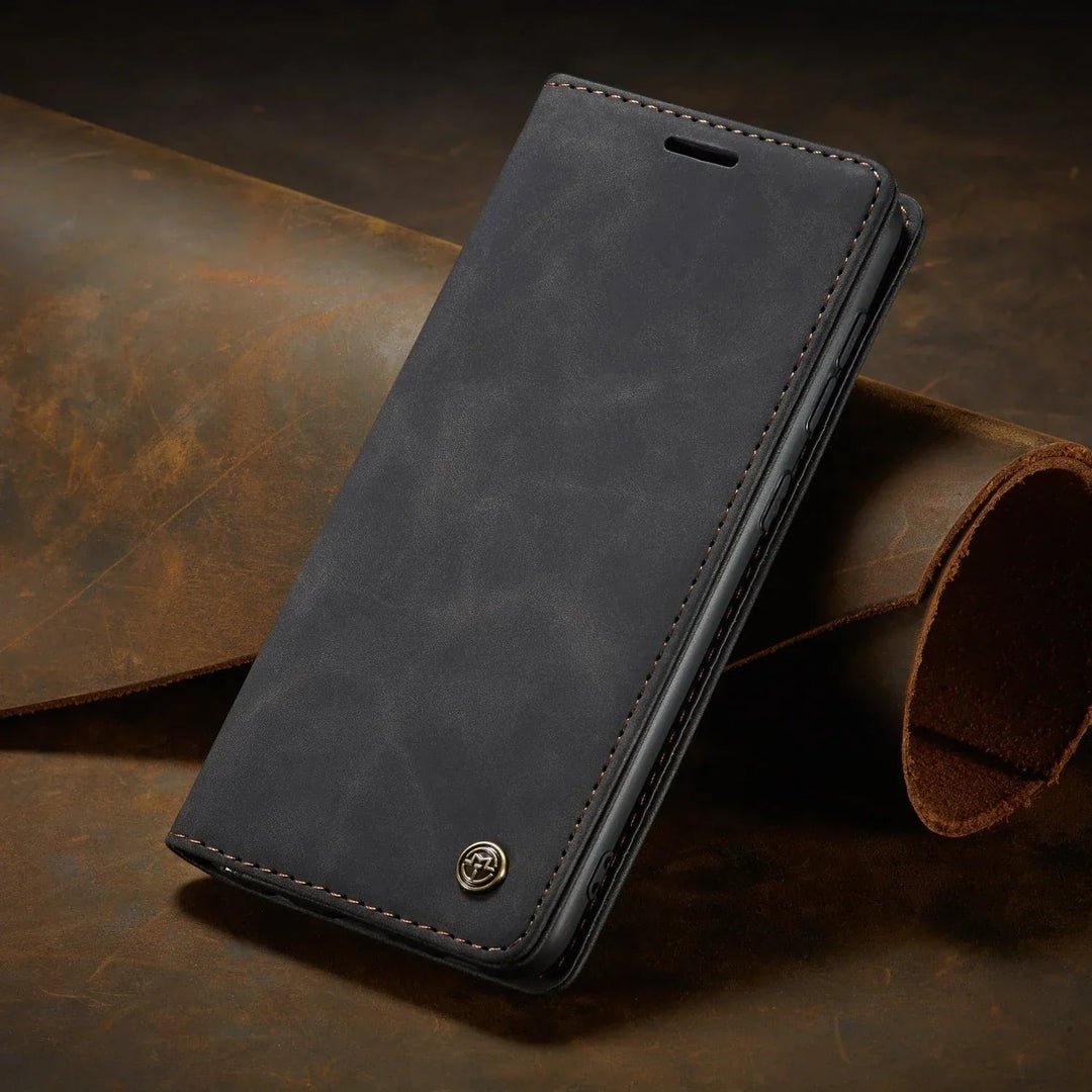 Eleganckie etui portfel 2w1 na Samsung Galaxy, ze skóry PU. Wielofunkcyjna ochrona i styl.