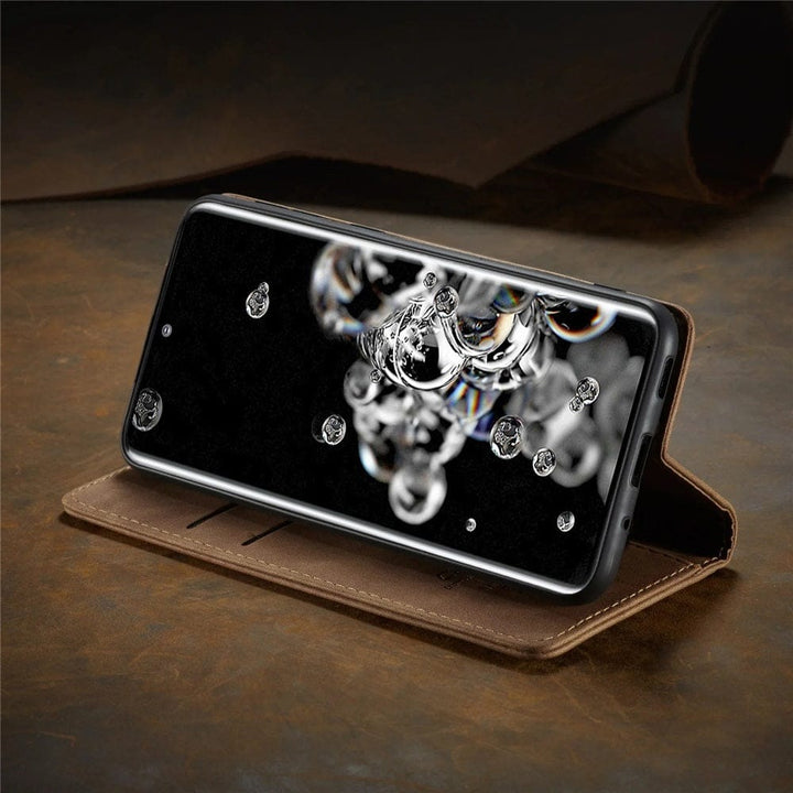 Wielofunkcyjne etui portfel do Samsung Galaxy, skóra PU. Oferuje pełną ochronę i wygodne przechowywanie kart.