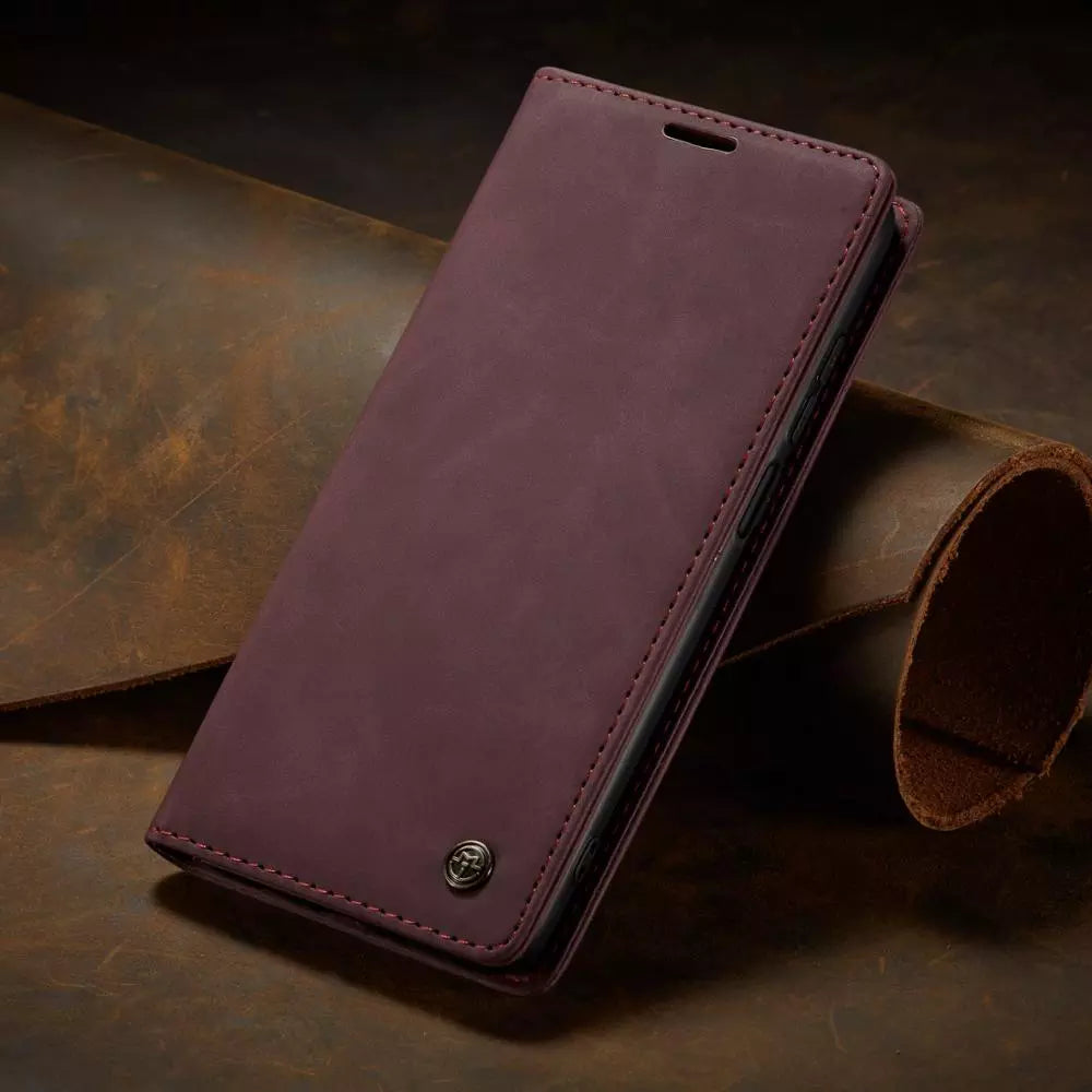 Solidne etui portfel na Samsung Galaxy z wytrzymałej skóry PU. Pełna ochrona smartfona i akcesoriów.