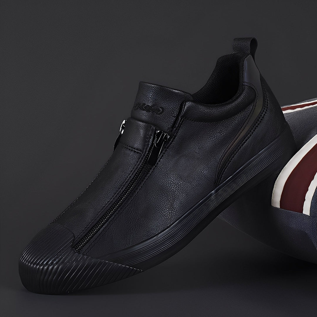 Uniwersalne męskie buty Marcus z podwójnym zamkiem. Eleganckie i wygodne obuwie na co dzień. Moda męska.