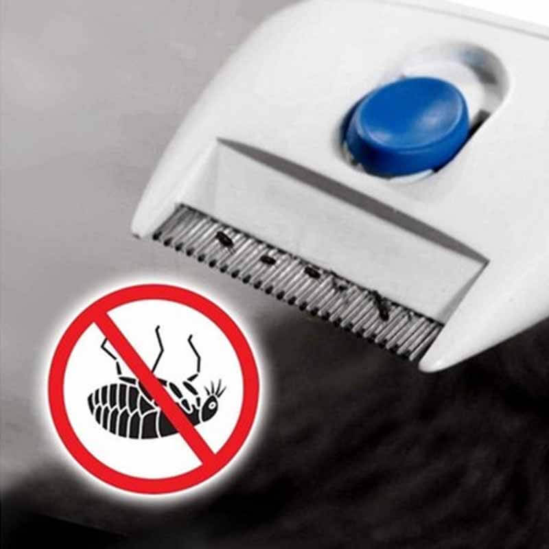 Grzebień elektryczny dla zwierząt domowych, higiena psa i kota. Bezbolesne usuwanie pcheł i kleszczy dla zdrowia pupila.