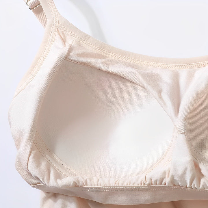 Stylowy top damski Elfrieda z komfortowym, wbudowanym biustonoszem.