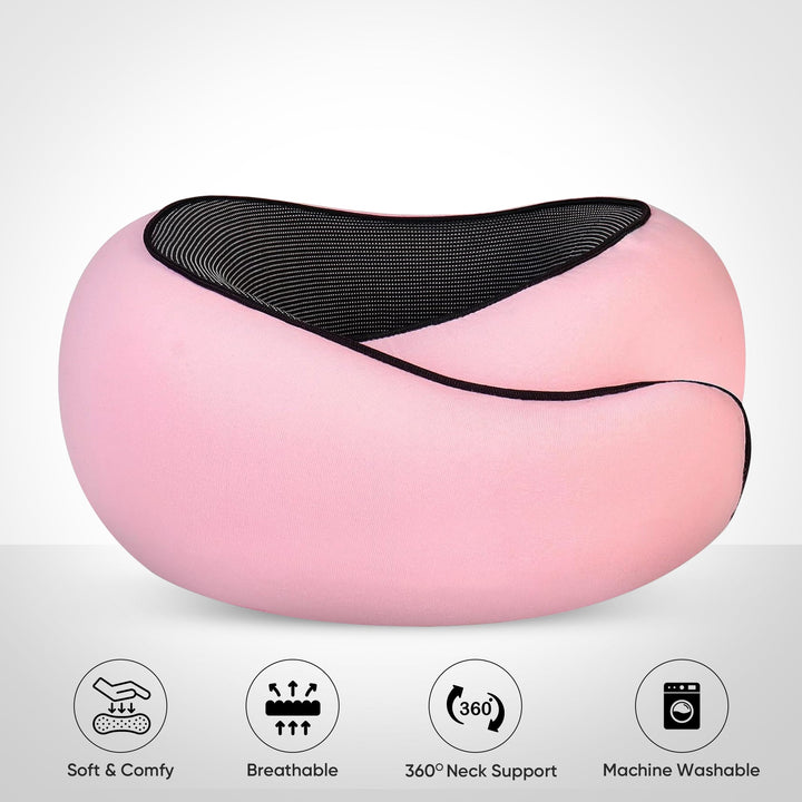 Uniwersalna poduszka samolotowa/samochodowa zapewniająca ergonomiczne wsparcie szyi, idealna do relaksu.