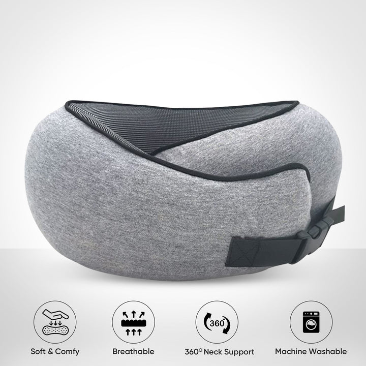 Ergonomiczna poduszka dla komfortu podróży, zapewniająca optymalne wsparcie szyi i relaks podczas każdej wyprawy.