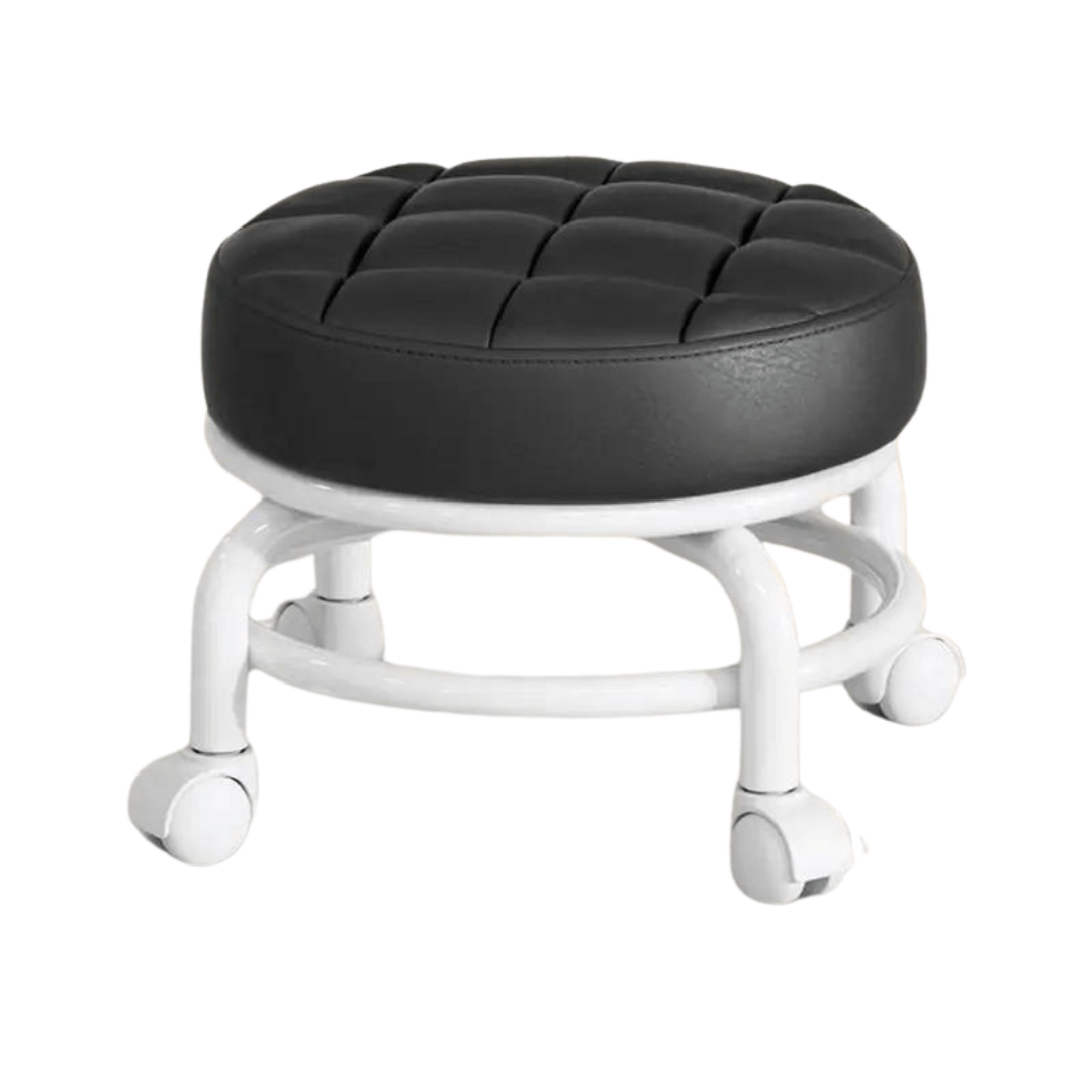 Uniwersalny stołek obrotowy regulowany 360° do salonu, biura, warsztatu. Ergonomiczne, stabilne siedzisko.