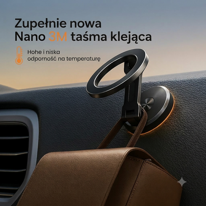 Magnetyczny uchwyt na telefon do auta z silnym magnesem neodymowym