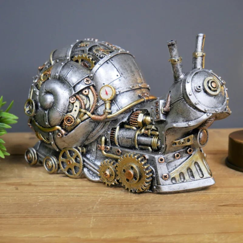 Kolekcja figurek zwierząt w stylu steampunk, idealna dekoracja i prezent, żywica.