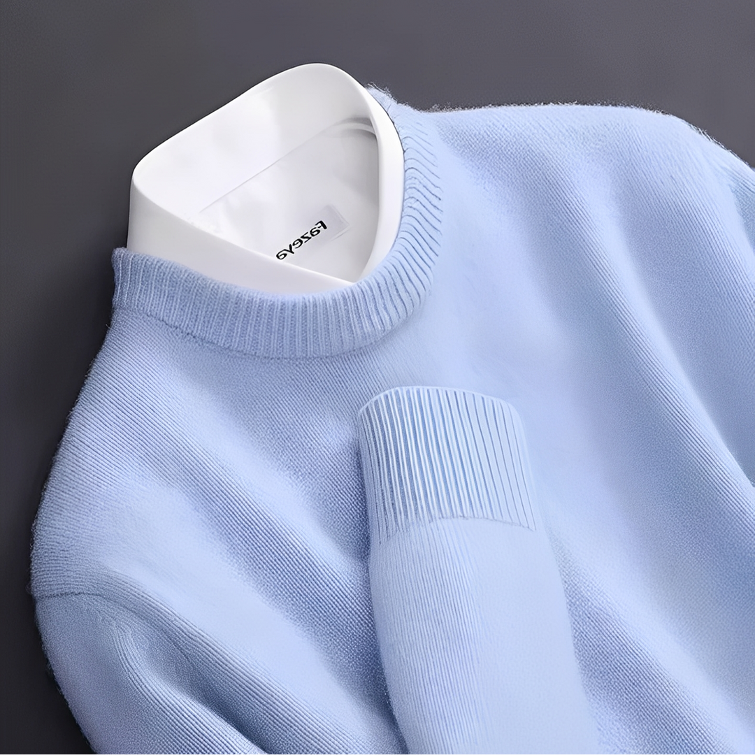 Modny elegancki sweter męski z dzianiny