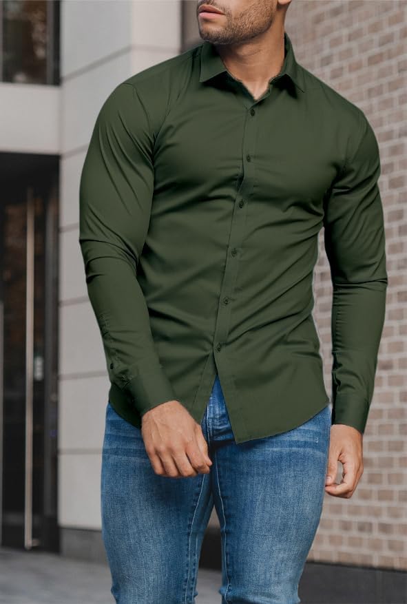 Wizytowa koszula męska David o kroju slim fit z kołnierzykiem