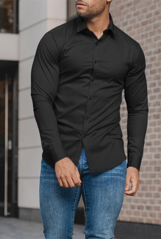 Modna koszula męska slim fit David pasująca do garnituru