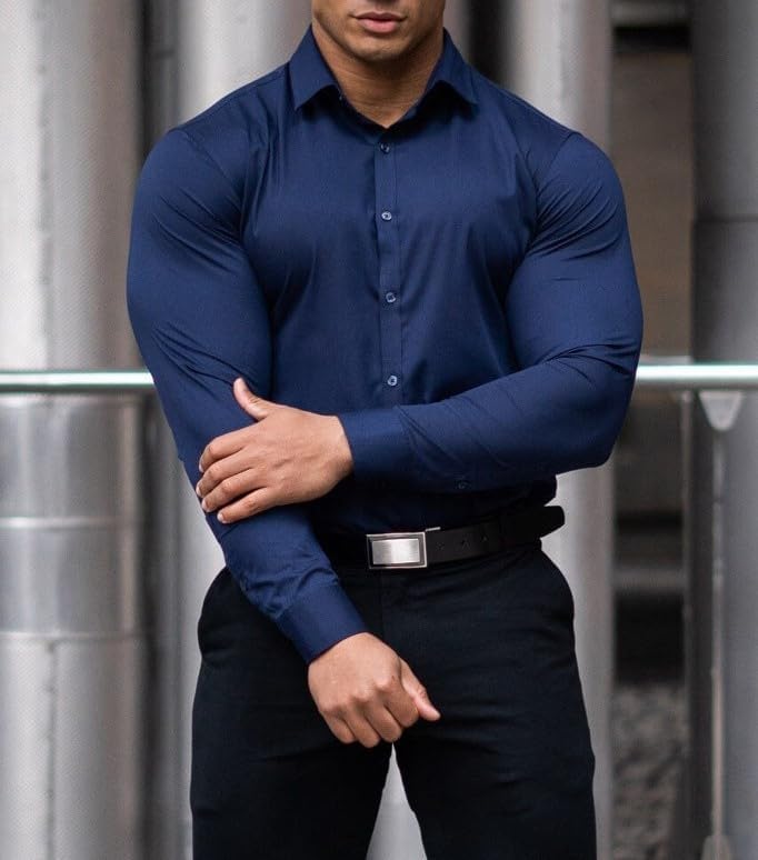 Elegancka koszula męska slim fit David z wysokiej jakości tkaniny