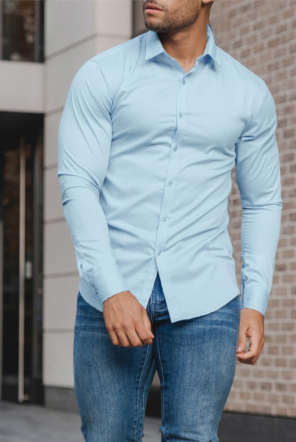 Stylowa koszula męska slim fit David na spotkania biznesowe