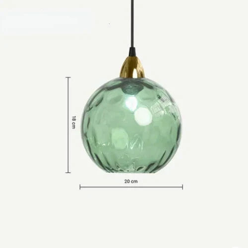 Ekskluzywna lampa wisząca z kloszem w kształcie szklanej kuli