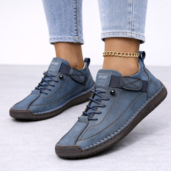 Niebieskie damskie sneakersy ortopedyczne Maja prezentacja obuwia