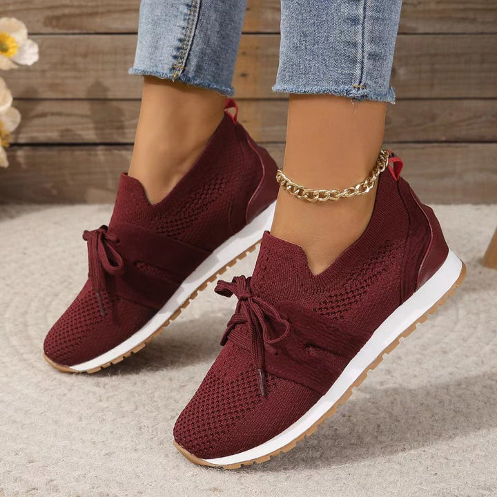 Damskie buty sportowe Grażyna z wiązaniem, stylowe i komfortowe sneakersy na co dzień