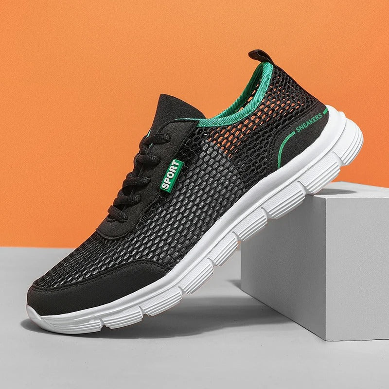 Męskie buty sportowe z przewiewną siateczką, wygodne sneakersy na lato