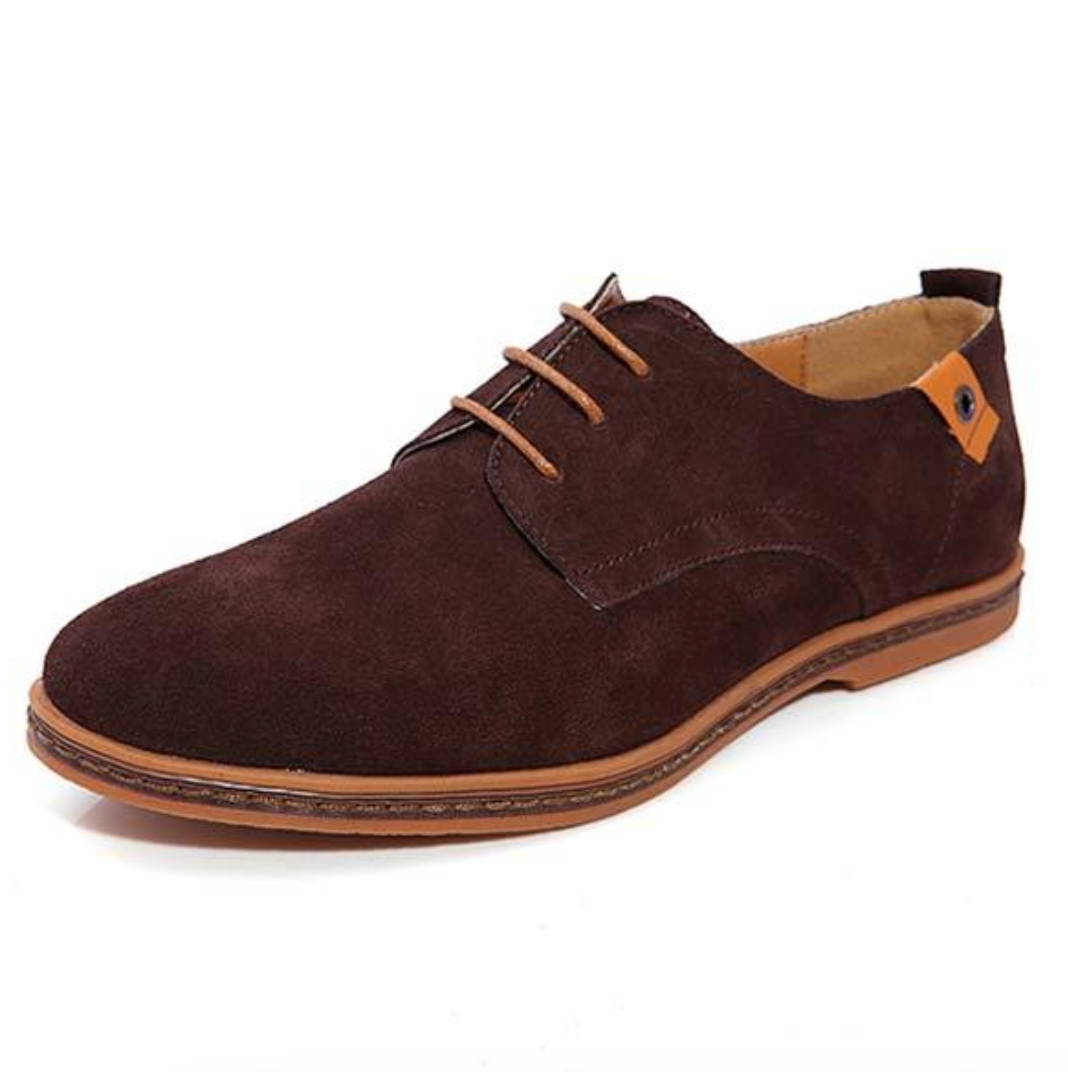 Stylowe męskie buty wizytowe sznurowane, skórzane obuwie męskie casual