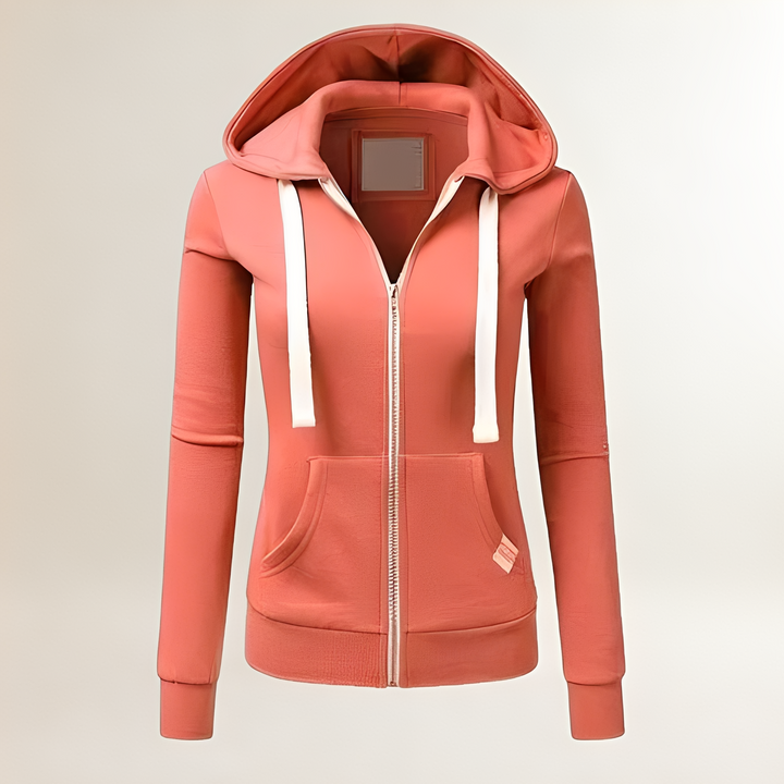 Rozpinana damska bluza zip up z kapturem do codziennych stylizacji