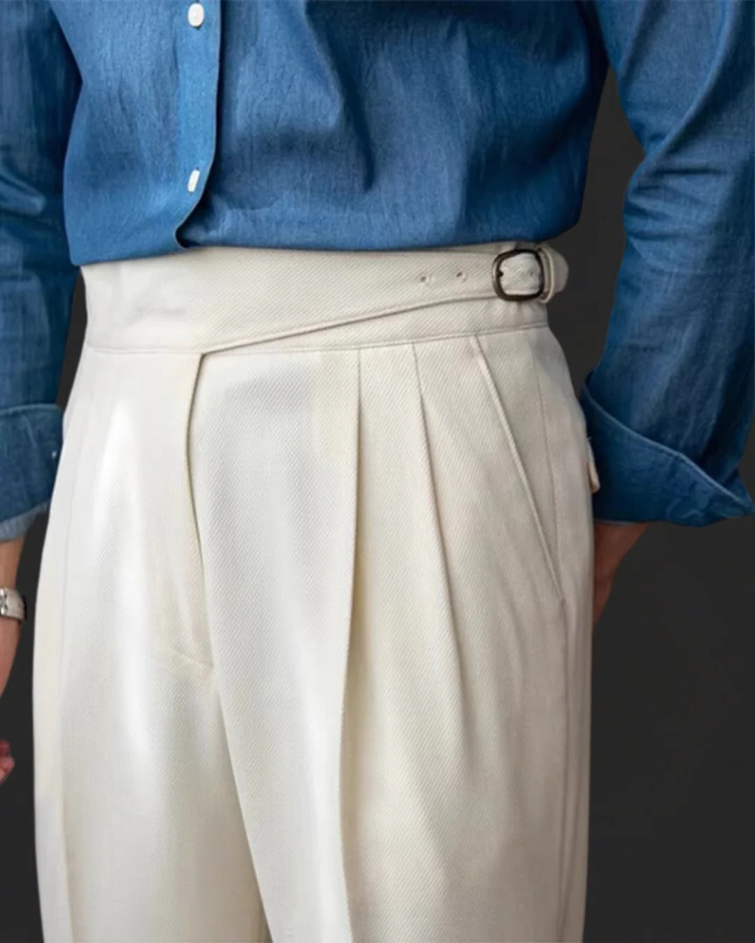 Eleganckie spodnie męskie z kieszonkami, czarne spodnie wizytowe