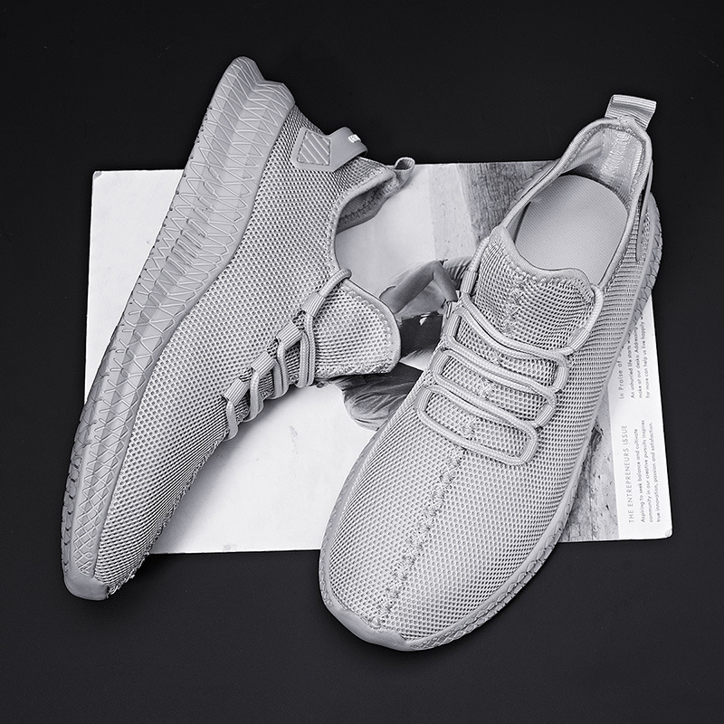 Męskie szare sportowe buty sneakersy o oddychającej strukturze