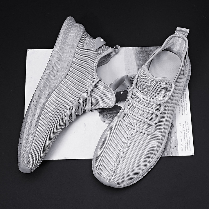 Męskie szare sportowe buty sneakersy o oddychającej strukturze