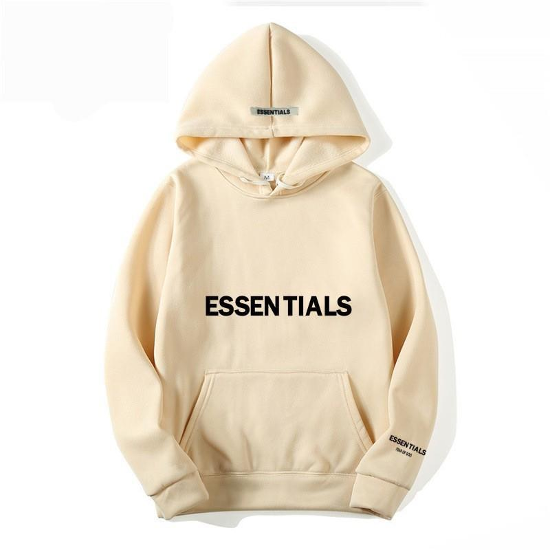 Kremowa damska bluza z kapturem Essentials z kieszenią kangurką