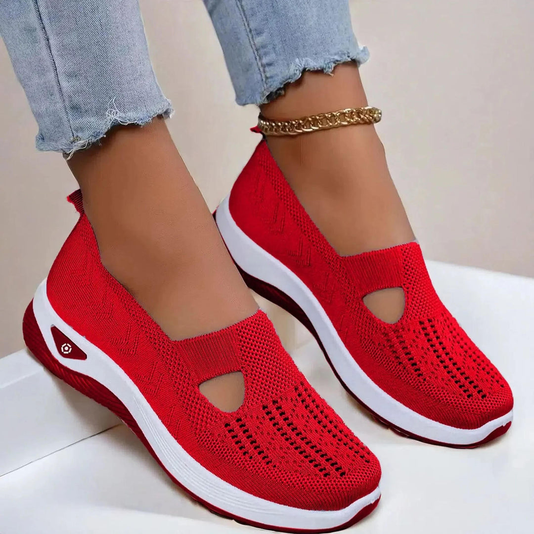 Czarne damskie buty ortopedyczne slip-on z elastyczną cholewką