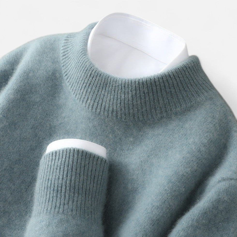 Męski sweter o klasycznym splocie w eleganckim stylu na co dzień i chłodne dni