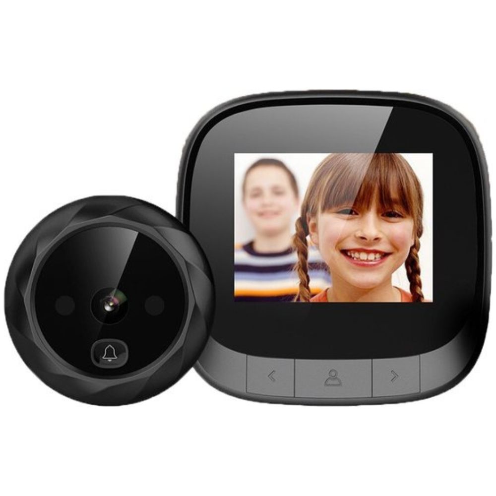 Inteligentna kamera do drzwi z wyświetlaczem LCD, elektroniczny wizjer dla bezpiecznego domu smart home, łatwy montaż.