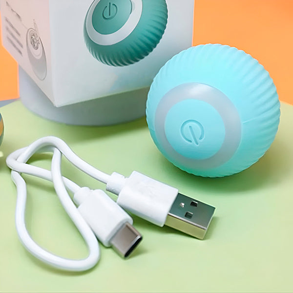 Prezent dla pupila: interaktywna piłka dla psa i kota. Automatyczna tocząca się zabawka, ładowana USB.