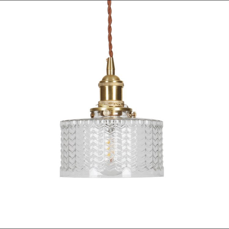 Elegancka japońska lampa wisząca szklana, oświetlenie wnętrza w stylu japandi.