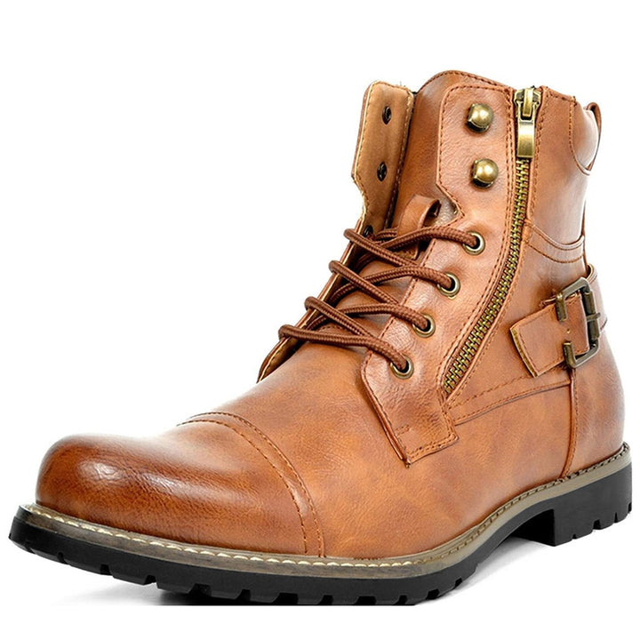 Stylowe buty motocyklowe casual, modne botki męskie