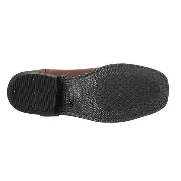Skórzane buty westernowe męskie w kolorze klasycznej czerni z noskiem w szpic