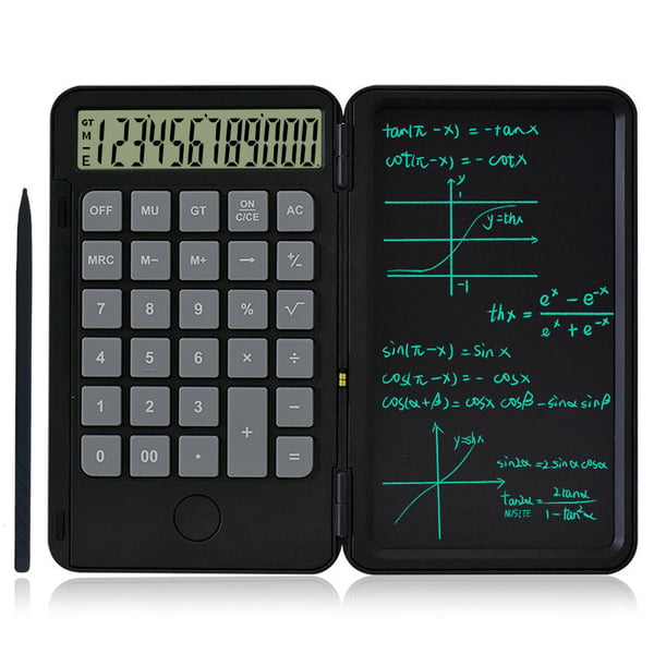 Kalkulator naukowy z tabletem LCD do notatek, idealny do szkoły, na studia i do biura.