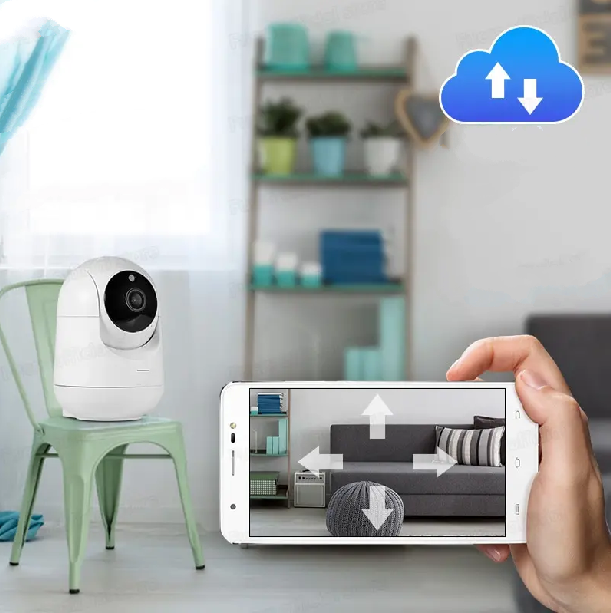 Kamera IP WiFi do monitoringu domu z detekcją ruchu. Idealna do bezpieczeństwa smart home.