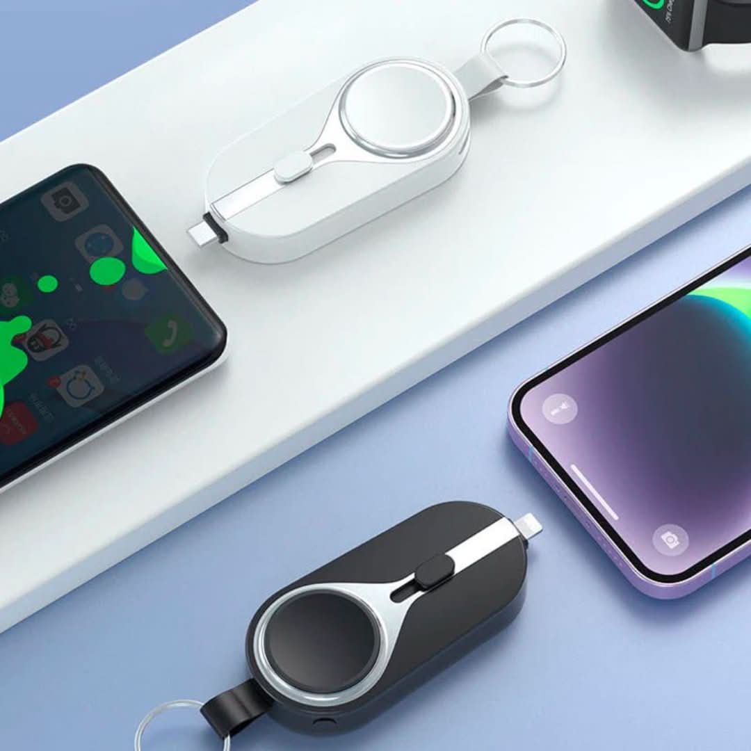 Kompaktowy mini powerbank do iPhone i smartfonów USB-C. Przenośna ładowarka, niezbędne akcesorium do telefonu.