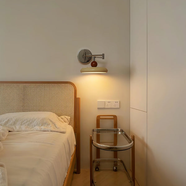 Funkcjonalny kinkiet ścienny z regulacją kąta światła, lampa do sypialni, biura, czytania.