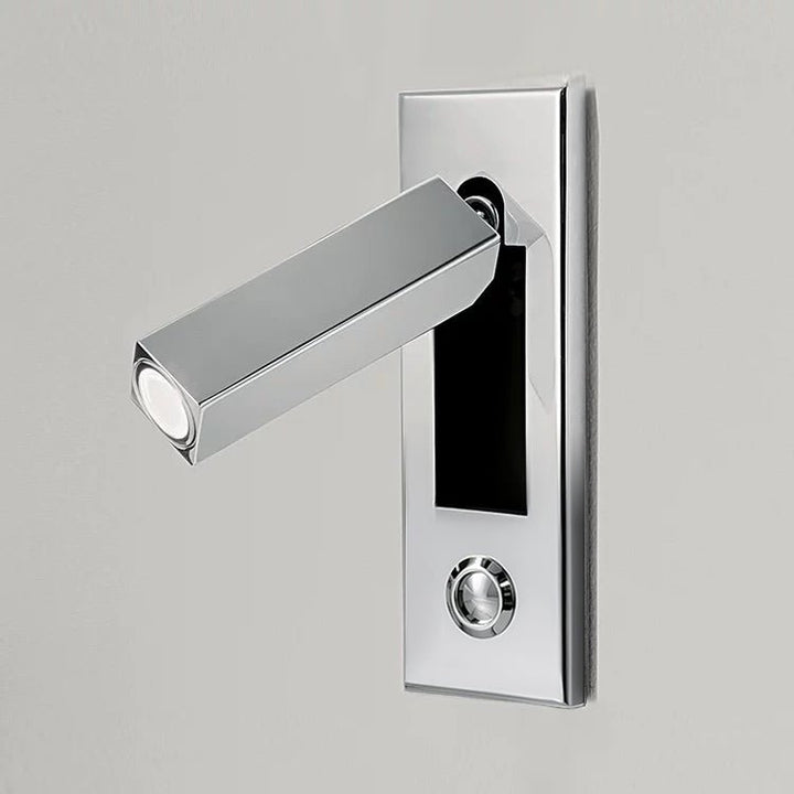 Elegancka lampka LED ścienna, nowoczesna, do czytania.