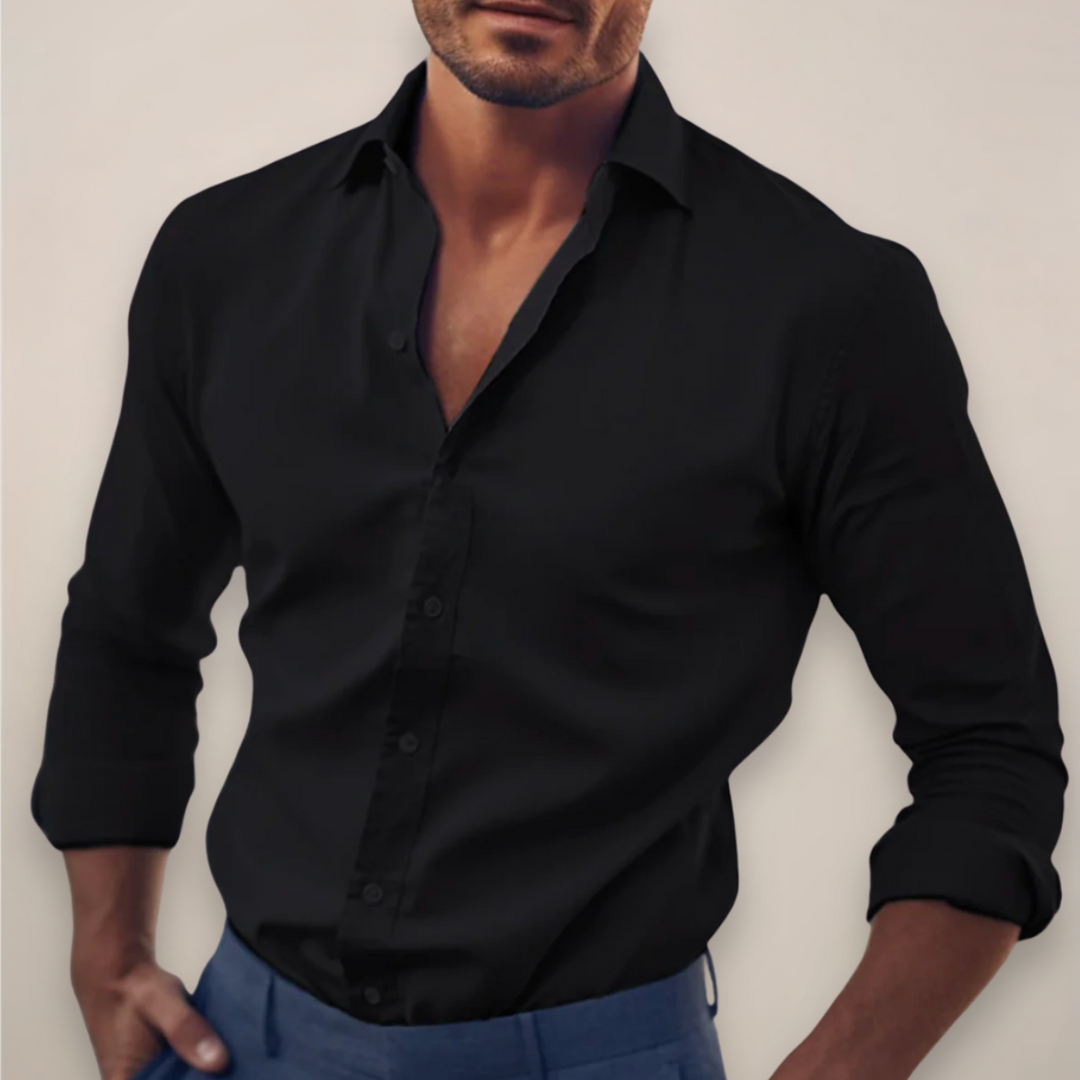 Modna koszula męska z długim rękawem, casualowa i elegancka. Komfortowy krój slim fit.