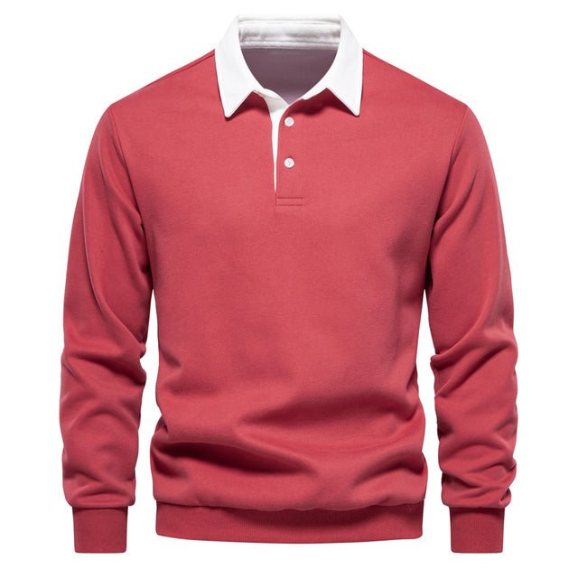 Męska koszulka polo z długim rękawem, uniwersalna, smart casual. Idealna na wiele okazji.