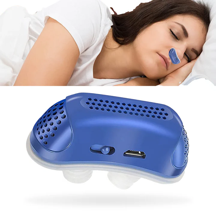 Kompaktowe przenośne mikro urządzenie CPAP na bezdech senny, zapewnia zdrowy i spokojny sen.
