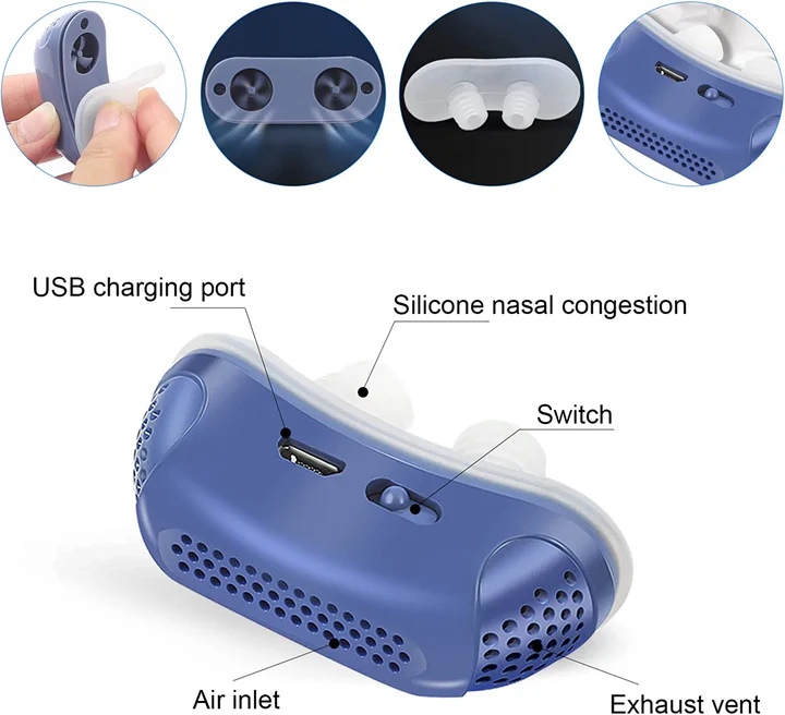 Przenośny mikro aparat CPAP do podróży, lekki i bezprzewodowy dla komfortowego snu poza domem.