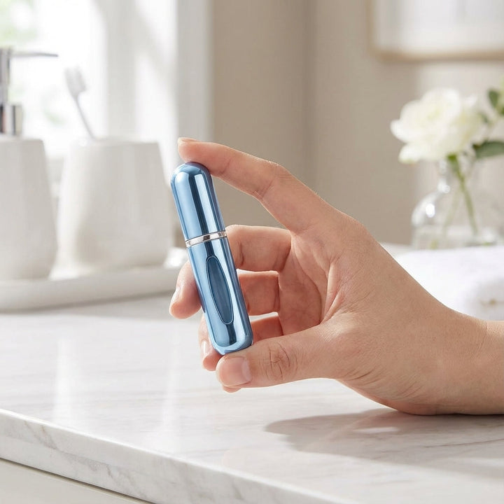 Kompaktowy atomizer perfum podróżny unisex, napełniany spray, idealny do torebki.
